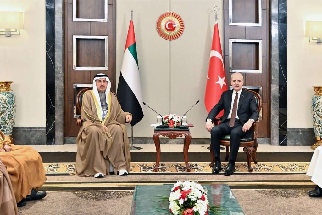 Saqr Ghobash, Turkish Parliament Speaker reaffirm condemnation of Iran’s blatant attacks on UAE territory