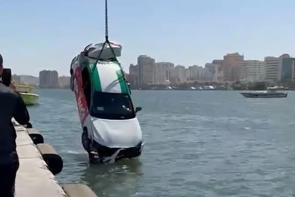 Driver rescued after vehicle plunges into Sharjah Creek
