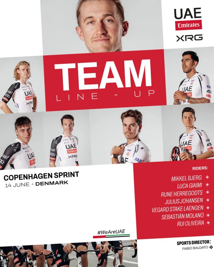 UAE Team Emirates-XRG targets victory at Copenhagen Sprint with Sprinter Leading Squad