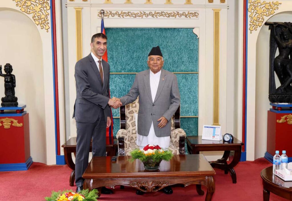 Nepalese President welcomes Al Zeyoudi, highlighting growing trade, investment opportunities