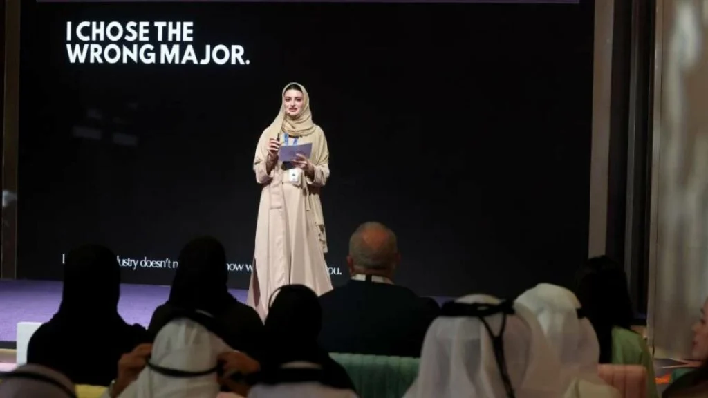 Arabic content just 4% of global total, says Nihal Badri at Arab Media Summit on storytelling and logic