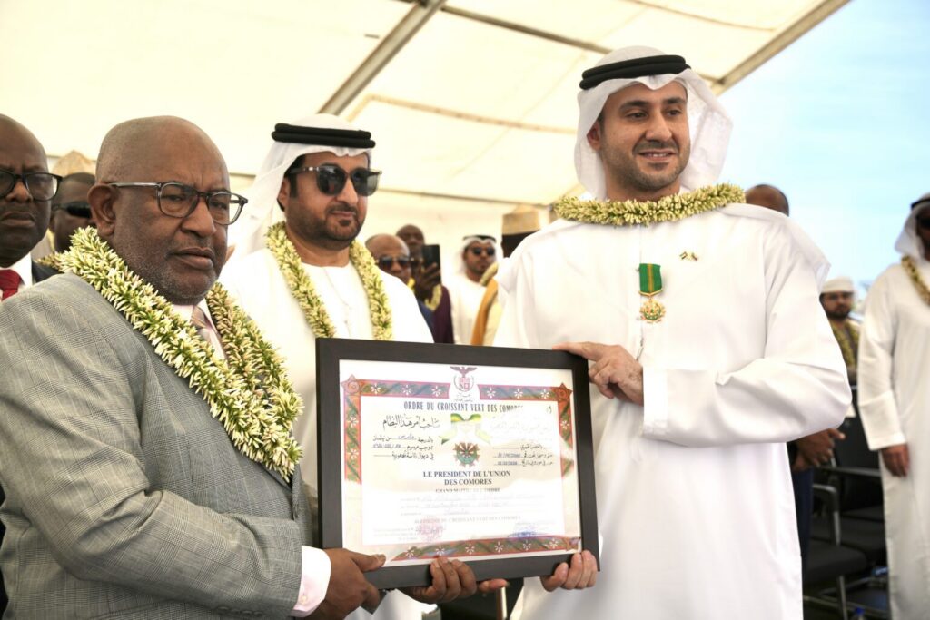 President of Comoros awards UAE Executive Ali Alshimmari top national honour