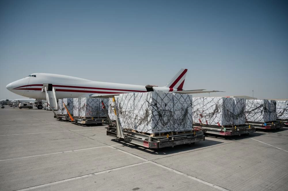 ‘Ahmed bin Rashid Humanitarian Bridge’ begins airlift operations to support Gaza