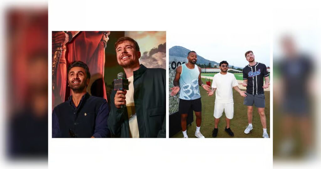 “Had amazing trip to India”: MrBeast shares pics with Ranbir Kapoor, Hardik Pandya